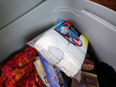 Clothing and Socks Assortment - Includes Lidded Tote