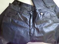 Jinglers C&A Black Leather Pants - No size tag - Appears to fit a Womens Size 8 - Please come to inspection verify these fit your needs.