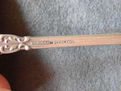 GORHAM STERLING SILVER LEMON FORK AND CREAM LADLE IN FELT POUCH - 28.66 grams