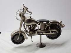 Vintage Metal Motorcycle Sculpture