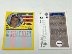 Fleer Braves sports card, Steve Avery, unsearched, two pieces, see pictures for details.