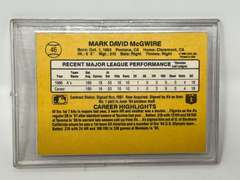 Donruss sports card, Mark McGwire, Rated Rookie, comes with top loader display, unsearched, see pictures for details.
