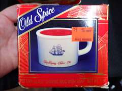 Burma-Shave & Old Spice Shaving Mugs with Soap