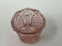 Vintage Imperial pink carnival glass toothpick holder, see pictures for details.