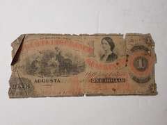 1800s AUGUSTA INSURANCE & BANKING CO. $1 NOTE