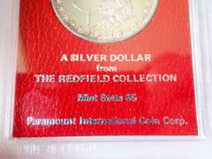 1887-S MORGAN SILVER DOLLAR COIN, REDFIELD COLLECTION PARAMOUNT MS65