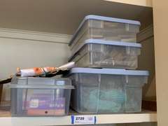 4 TOTES FULL OF NEW PANTY HOSE, NEW KNEE HIGHS, SOCKS & MORE - MASTER BED CLOSET 2