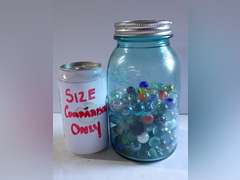 Vintage Ball Perfect Mason Jar Filled with Marbles