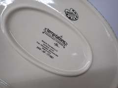 Temptations Old World Oval Casserole Dish w/trivet, lid and handle holder