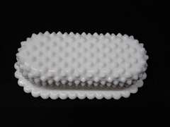 Hobnail Milk Glass Butter Dish and Salt & Pepper Set - Possibly Fenton