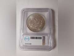 1878-S MORGAN SILVER DOLLAR COIN - ICG AU55 CLEANED