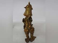 Ornate Metal Foo Dog Statue - Very Heavy