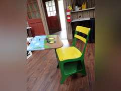 Custom John Deere Tractor Painted School Desk