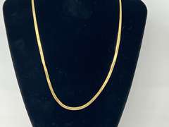 14 karat gold herringbone chain, this piece has been authenticated, 6.1 grams, see pictures for details.