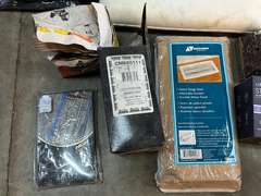 Mystery lot of assorted household goods to include return vent cover, fasteners, alarm clock projector, floor register, and much more. See pictures for details.