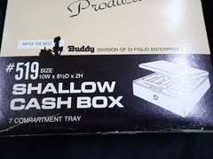 Buddy Home Office Products #519 Shallow Cash Box with Address Finder