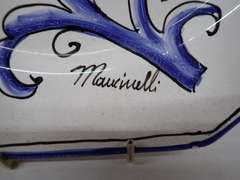 Pair of Mancinielli Deruta Italy Decorative Plates with Bird Design
