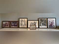 8 VINTAGE DENTIST FRAMED PRINTS (VARIOUS SIZES) - DINING ROOM