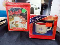 Burma-Shave & Old Spice Shaving Mugs with Soap