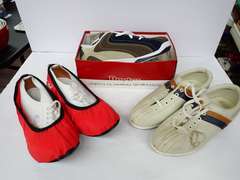 Various Vintage Shoes including Bowling Shoes - See photos for sizes.
