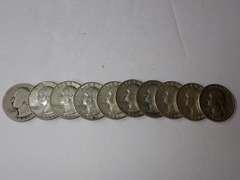 (10) WASHINGTON QUARTERS - 90% SILVER