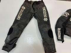 Suzuki racing apparel, jacket and pants, please inspect for size, see pictures for details.