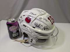 TEAM AUTOGRAPHED MACON HOCKEY HELMET