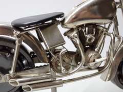 Vintage Metal Motorcycle Sculpture
