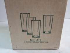 Wedgwood Fleur Iced Tea/Beverage Glasses - Set of 4 in Original Box