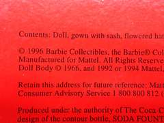 Coca-Cola Soda Fountain Sweetheart Barbie Doll