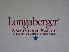 Longaberger American Eagle 1 1/2 Quart Covered Casserole