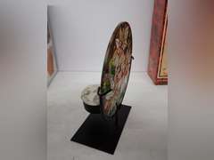 Group of Assorted Vases: Stoneware, Brass, and Hummingbird Bud Vases
