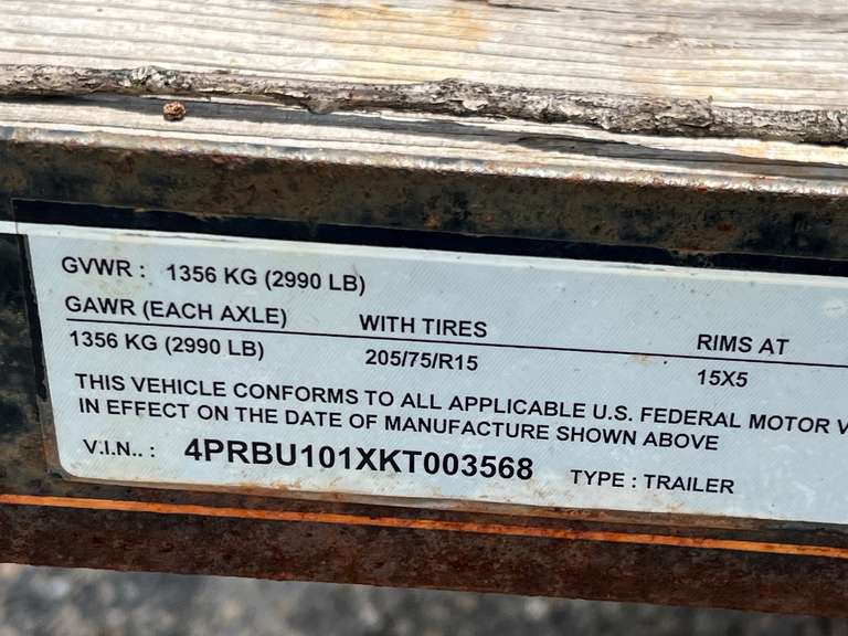 Single axle trailer