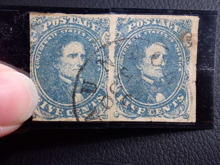 (3) CONFEDERATE STATES POSTAGE STAMPS