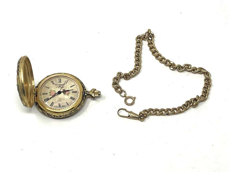 Vintage Pierre Jacquard 17 jewel pocket watch, movement is Swiss made, Hong Kong made dial, needs new chain loop, see pictures for details. image