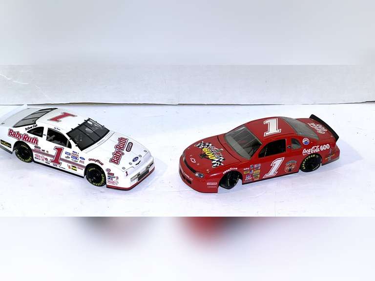 Coca-Cola 600 and Baby Ruth, #1 stock car replicas, two pieces, see pictures for details. image