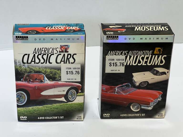 “America’s Classic Cars”, and “America’s Automotive Museums” DVD sets, see pictures for details. image