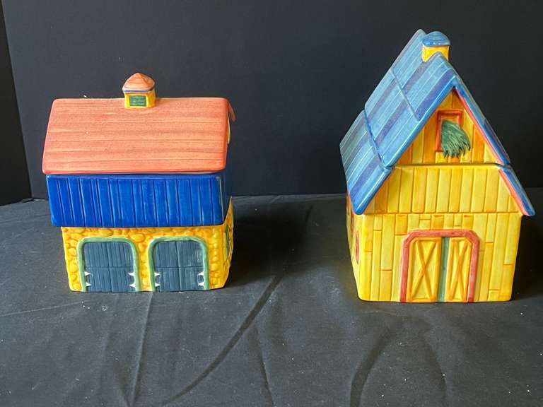 KIT… The Barnyard Collection cookie jars/canisters, set of two, see pictures for details. image