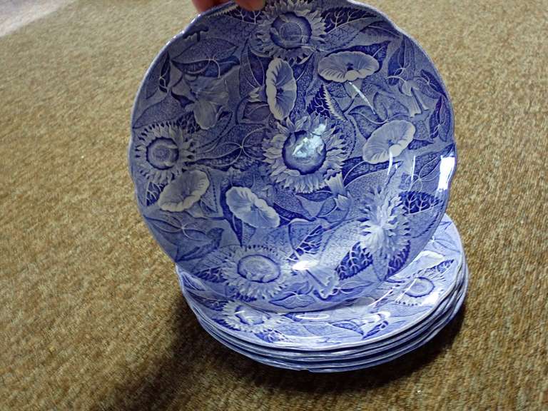 Spode Blue Room Collection Sunflower Plates