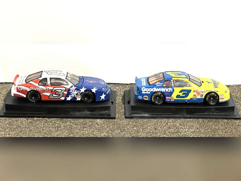 Dale Earnhardt #3 racing car replicas, two pieces, see pictures for details. image