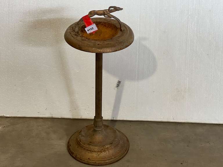 Vintage ashtray stand, rust is present, great repurposing project, see pictures for details. image
