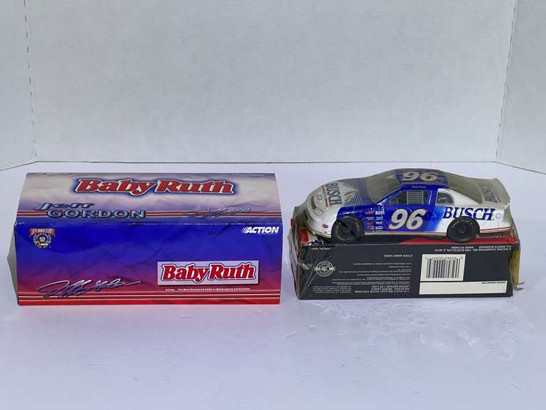 David Green and Jeff Gordon diecast stock car replicas, both pieces are still in original packaging, see pictures for details. image