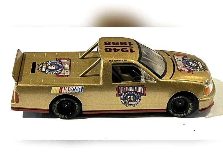 NASCAR diecast 50th anniversary Bill France Sr. truck coin bank, see pictures for details. image