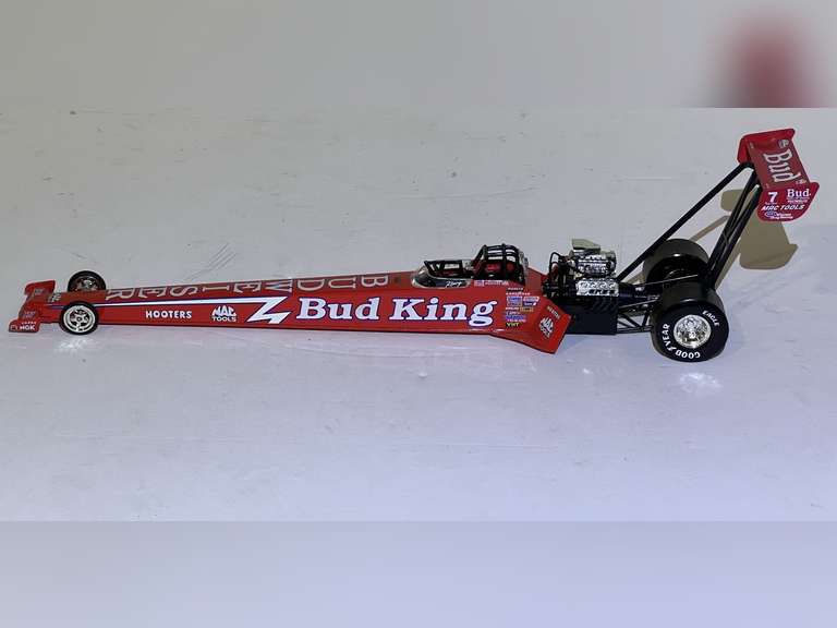 Kenny Bernstein's diecast "Bud King" Budweiser NHRA Top Fuel Dragster. See pictures for details. image