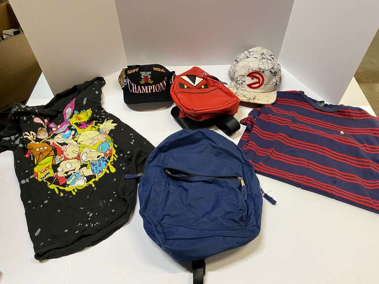 Small backpack, sports caps, small ladies fashion bag, and more. See pictures for details. image