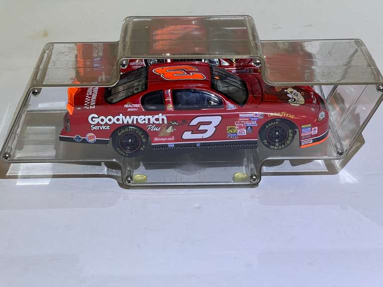Dale Earnhardt, #3 diecast stock car replica, comes with Chevrolet logo display case, see pictures for details. image