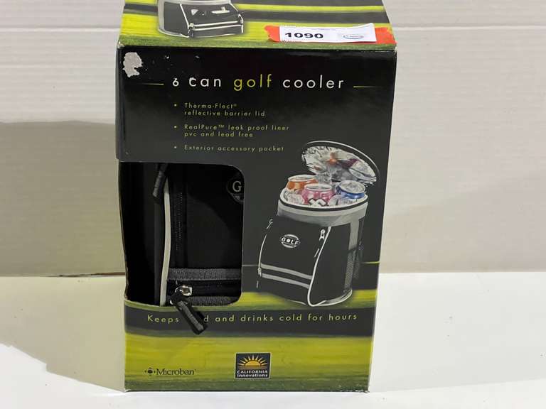 Six can golf bag cooler, comes in original box, see pictures or details. image