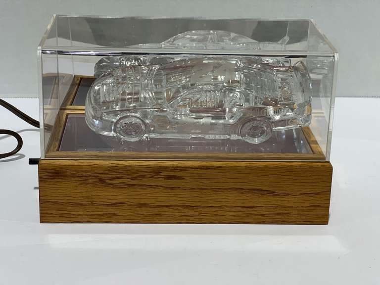 #24, Jeff Gordon stock car replica, believed to be crystal, comes with a lighted display case, see pictures for details. image