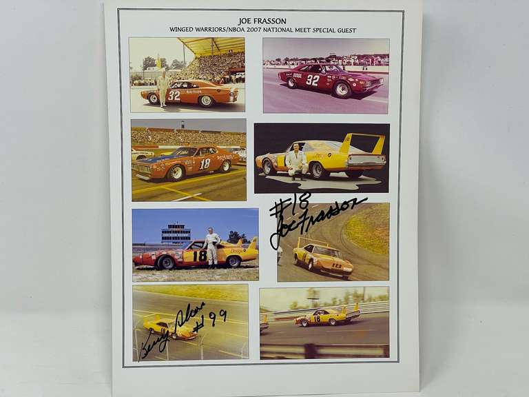 Winged Warriors/NBOA 2007 national meet special guest, Joe Frasson, this piece is autographed, believed to be real, (not authenticated), please inspect for yourself, see pictures for details. image