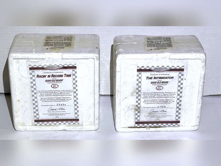 Good Ole Bears figurine collection, “The Intimidator”, and “Racin’ in Record Time”, both come with certificate of authenticity, see pictures for details. image